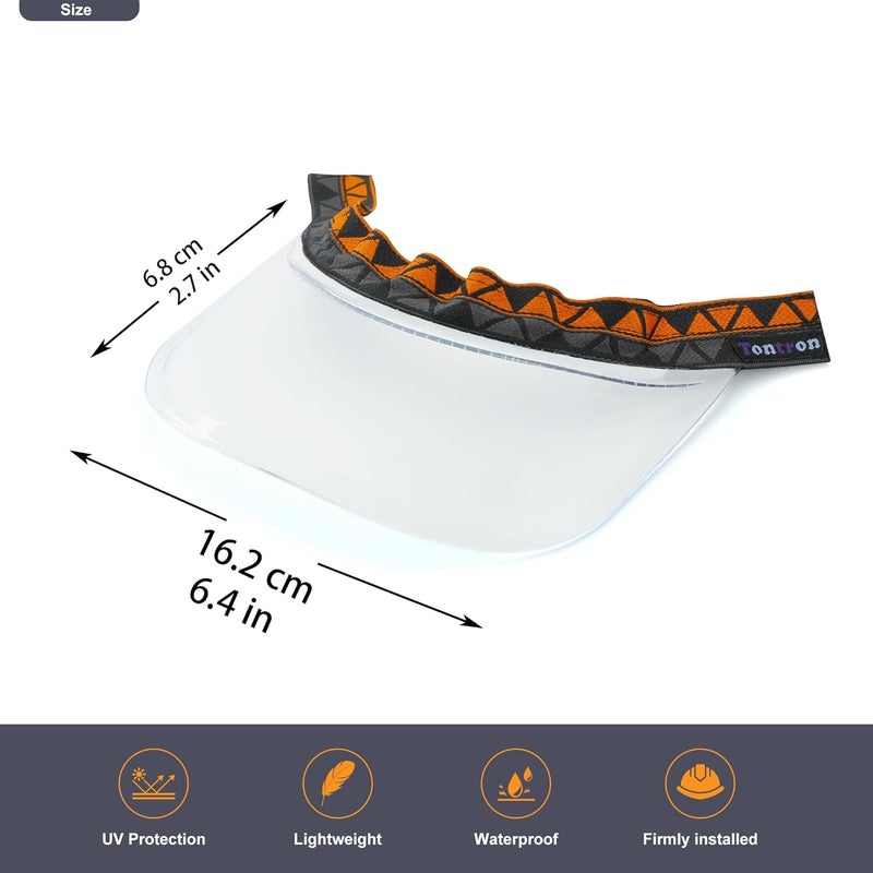 Tontron Colourvisor Removable Helmet Visor | Helmet Brim (Transparent) - Image 3